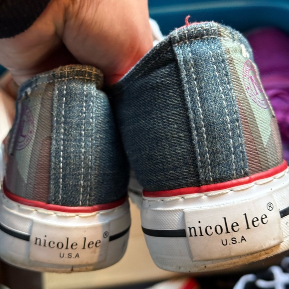 Nicole Lee USA Denim Sneakers with New York City Cartoon Print - Picture 5 of 5